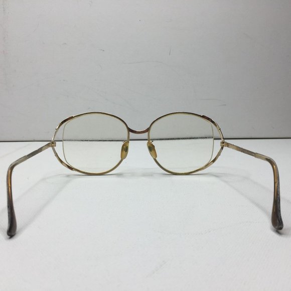 Vintage Womens Wilshire 140 Bifocal Reading Glasses Metal Gold Yellow 56 18 - Picture 4 of 9